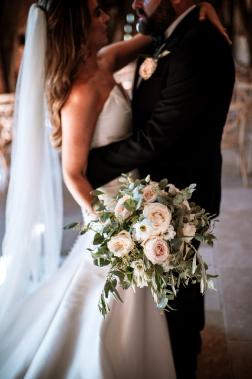 Soft pink natural bridal bouquet at Grangefields 