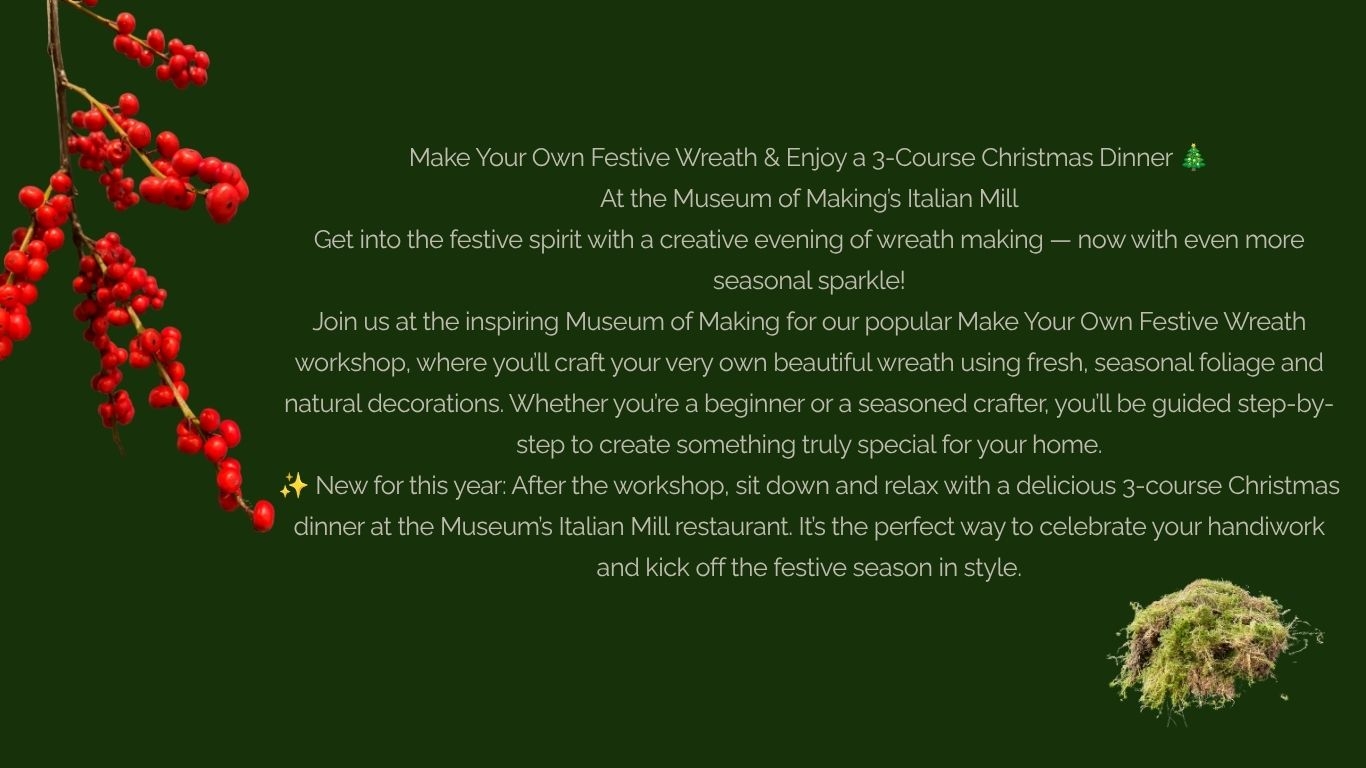 Sunday 29 November 2026 Christmas Wreath Workshop and Dinner