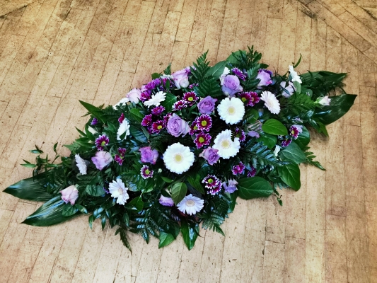Casket Spray White Gerbera