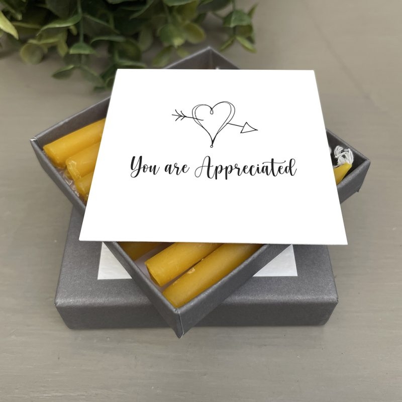 Mummy Time Mini Bees Wax Candles – Cotton & Grey