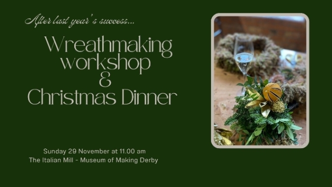 Sunday 29 November 2026 Christmas Wreath Workshop and Dinner