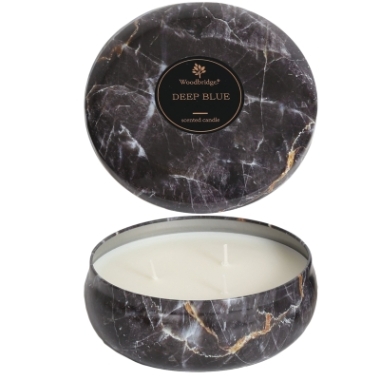 Deep Blue Woodbridge Candle